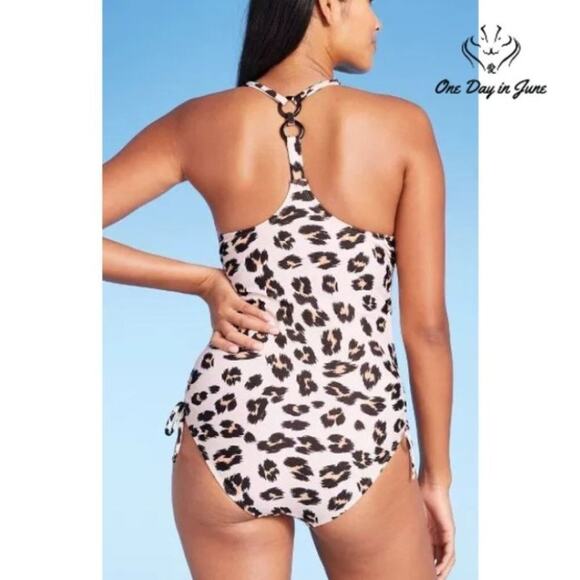 Charmleaks Ring Back Leopard One Piece Size M - Picture 2 of 4